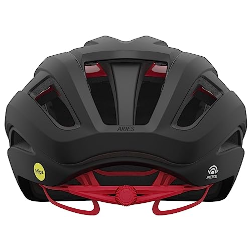 Giro Aries Spherical Bike Helmet - Matte Carbon/Red Small - Image 4