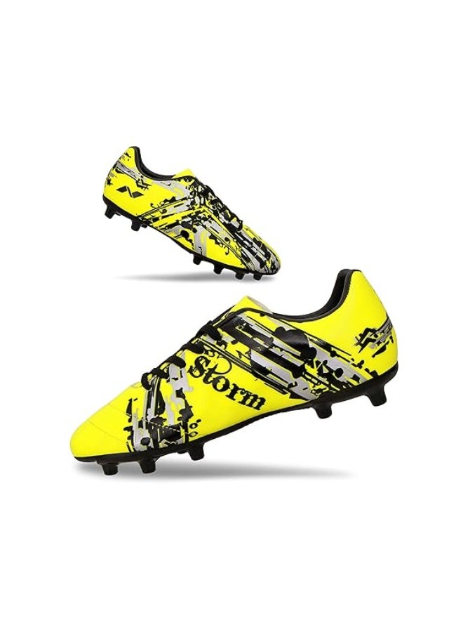 Nivia Storm Football Shoe (Yellow, Numeric_10), size:10 UK,mens - Image 2