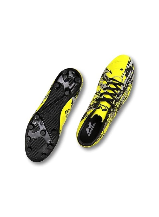 Nivia Storm Football Shoe (Yellow, Numeric_10), size:10 UK,mens - Image 3