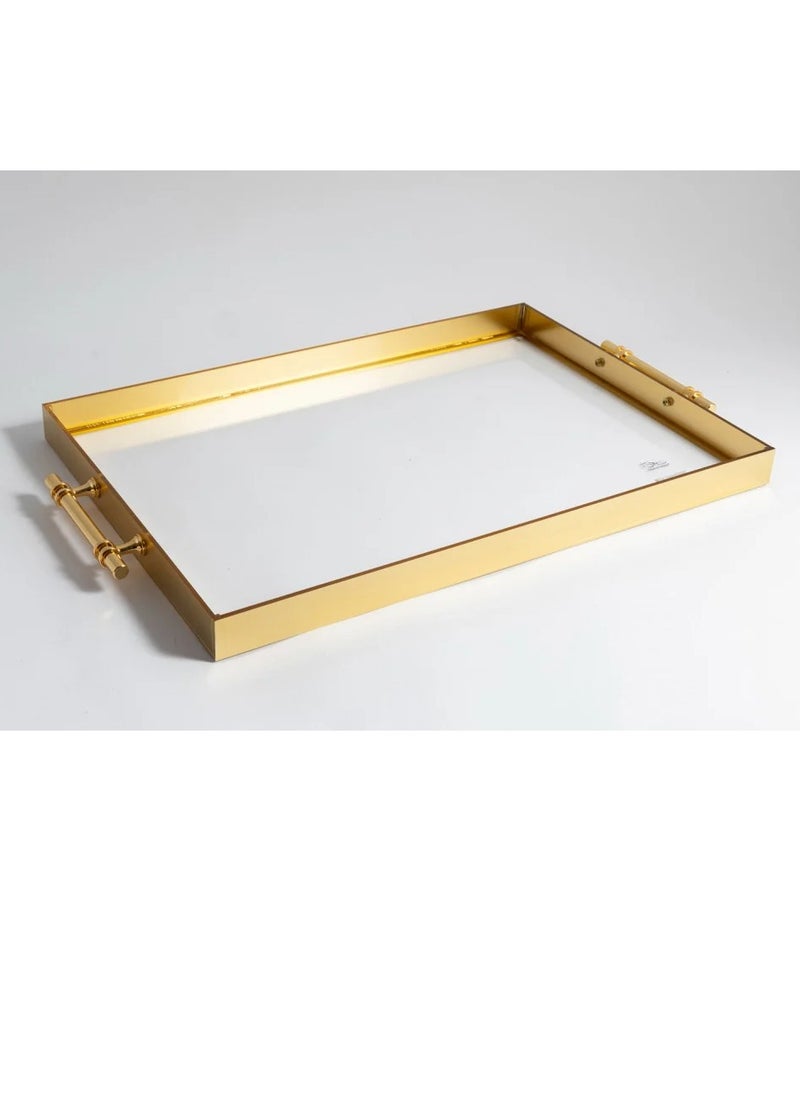 Acrylic tray with golden frame and golden handles, single - pzsku/Z6EB0D24FE1AFD5C158A8Z/45/_/1735066806/95f4eaef-df7e-4d17-9eb4-30ab3c5847bb