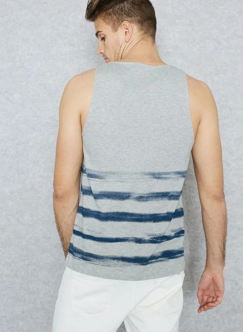 Mango Man Blueday Printed Vest