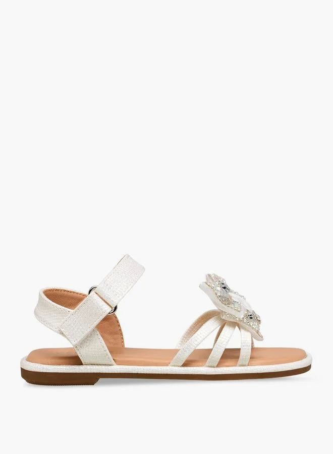 Celeste Girls Bow Embellished Flat Sandals Ramadan Collection
