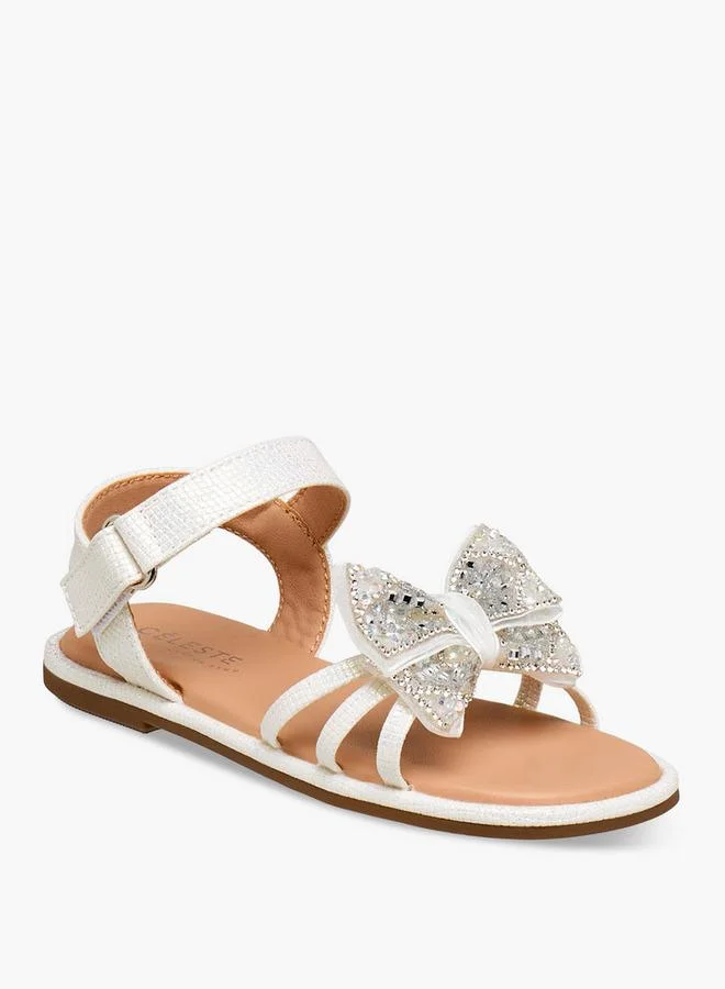 سيليست Girls Bow Embellished Flat Sandals