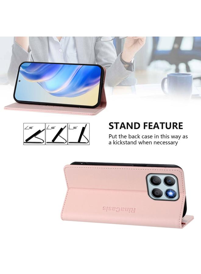 اس-توب جراب هاتف Honor X8b Global RC01 المصنوع من الجلد ثنائي الطي مع خاصية الشفط المغناطيسي بتقنية RFID - Image 4