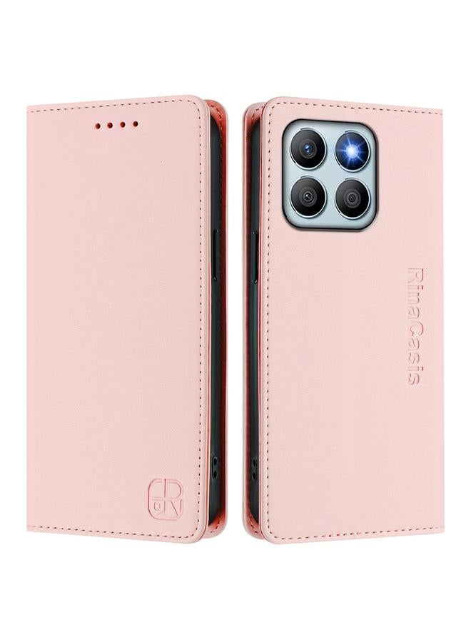 اس-توب جراب هاتف Honor X8b Global RC01 المصنوع من الجلد ثنائي الطي مع خاصية الشفط المغناطيسي بتقنية RFID - Image 2