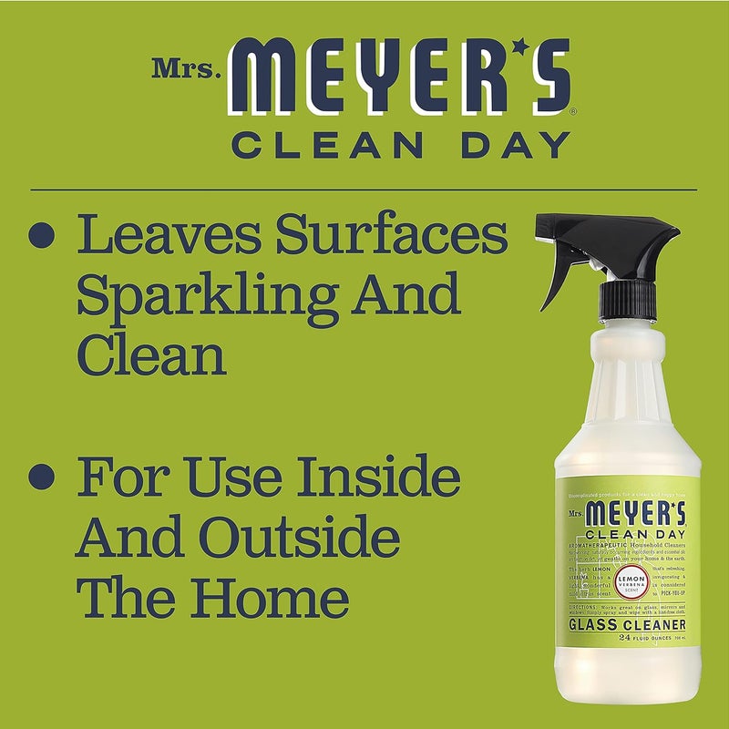 Mrs. Meyer's CLEAN DAY Mirror & Window Cleaner, Great for Indoor & Outdoor Glass Surfaces, Lemon Verbena, 24 Fl Oz - Image 2