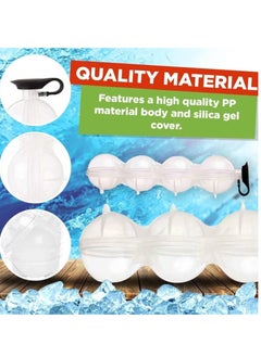 Bukela 4-Hole Ice Ball Maker, Round Ice Cube Mold, Clear Ice Cube Maker, Leak-Free Round Ice Cube Mold with Clip, Easy Fill & Release Ice Ball Maker  - Image 2