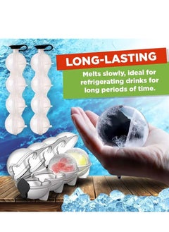Bukela 4-Hole Ice Ball Maker, Round Ice Cube Mold, Clear Ice Cube Maker, Leak-Free Round Ice Cube Mold with Clip, Easy Fill & Release Ice Ball Maker  - Image 5