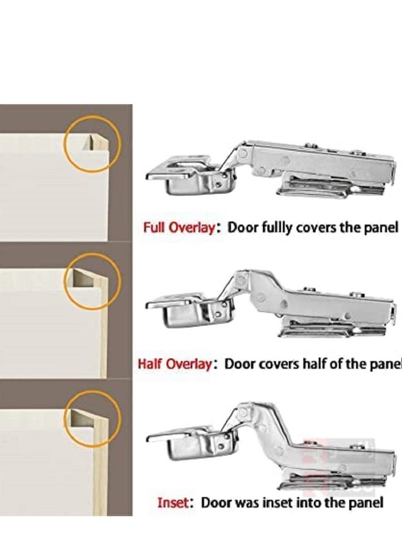 RACO RACO Soft Close Cabinet Hinges Cabinets Door Multi Way Adjustability For Kitchen Folding Door Cup Board, Wardrobe -With Plate & Screw for Easy Installation Pack of 2 (Half overlay (B-type))  - Image 5
