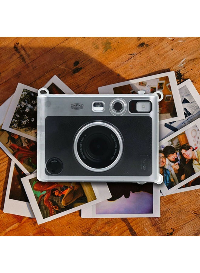 O Ozone Case for Fujifilm Instax Mini EVO Case, Crystal PVC Instant Camera Protective Hard Carrying Cover with Adjustable Shoulder Strap-Clear  - Image 5