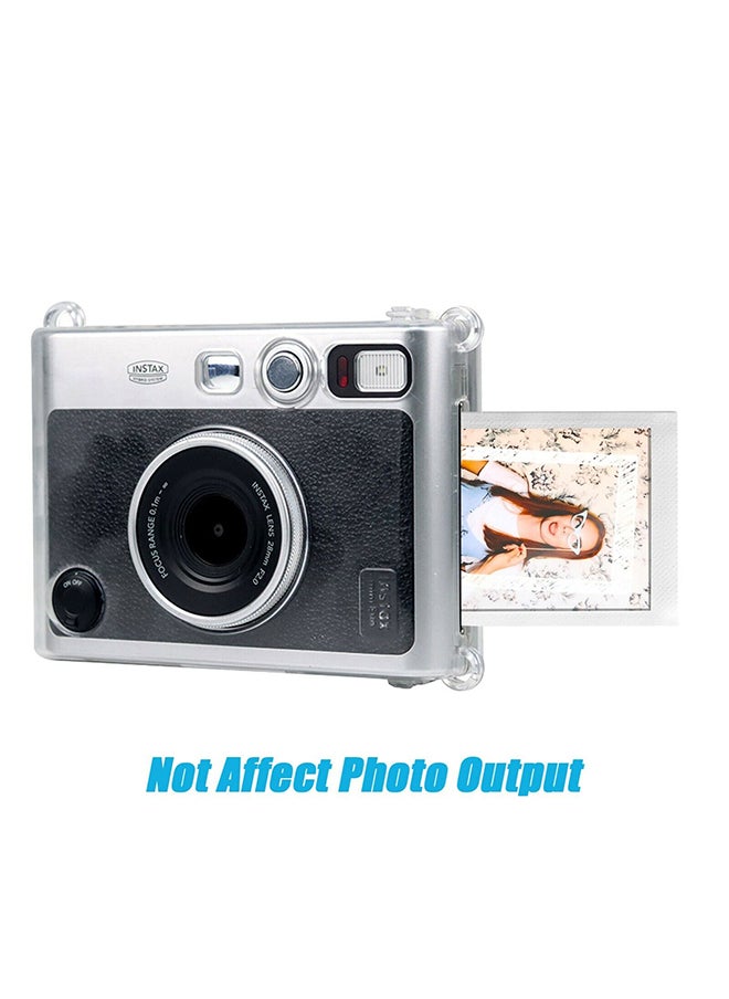 O Ozone - Case for Fujifilm Instax Mini EVO Case, Crystal PVC Instant Camera Protective Hard Carrying Cover with Adjustable Shoulder Strap-Clear - Image 1