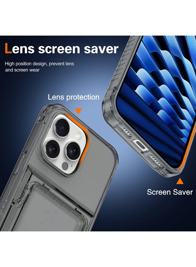 S-TOP Case For iPhone 16 Pro Max Crystal Clear Flip Card Slot Phone Case - Image 4