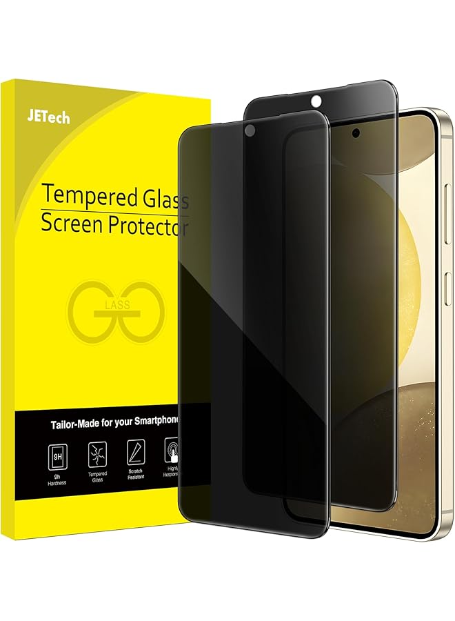 جي تيك واقي شاشة الخصوصية لهاتف Samsung Galaxy S24 5G مقاس 6.2 بوصة، غشاء زجاجي مقوى مضاد للتجسس، متوافق مع معرف بصمة الإصبع، عبوة من قطعتين - Image 1