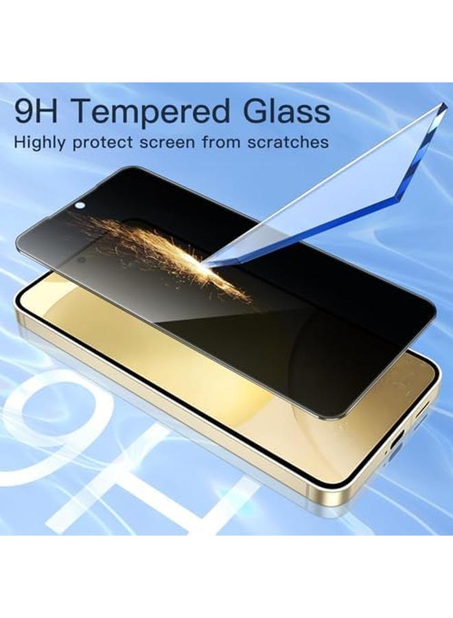 جي تيك واقي شاشة الخصوصية لهاتف Samsung Galaxy S24 5G مقاس 6.2 بوصة، غشاء زجاجي مقوى مضاد للتجسس، متوافق مع معرف بصمة الإصبع، عبوة من قطعتين - Image 5