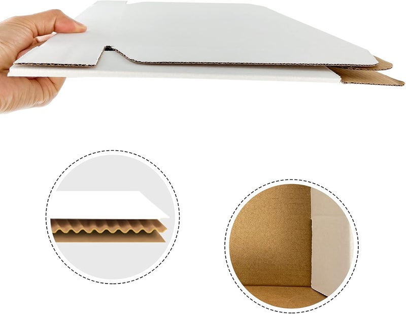 RLAVBL 25 Pack 178x127x51 mm (7x5x2 in) Shipping Boxes Small White Corrugated Cardboard Box for Packing Mailing - Image 5