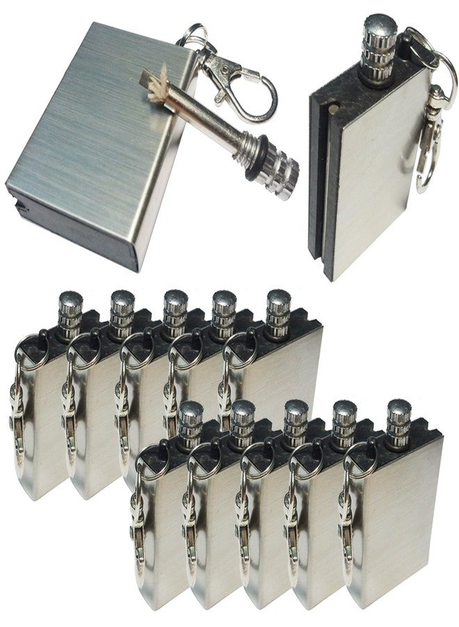Yuauy 10 Pcs Emergency Hiking Survival Camping Fire Starter Flint Metal Match Lighter Matchbox Fire Starter for Camping Outdoor - Image 2