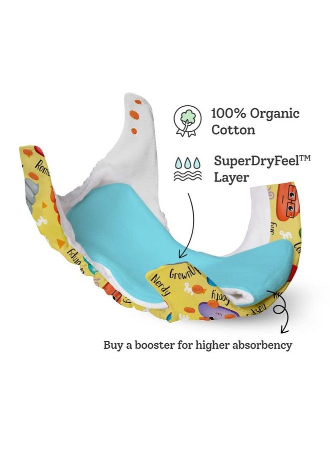 Superbottoms Reusable Cloth Diapers For Babies Cloth Diaper Freesize Unonew Version; Cloth Diapers For Babies 3M To 3Y ; Combo Pack Of 1 Diaper + 1 Dry Feel Magic Pad;Cloth Diaper Insert - Image 3