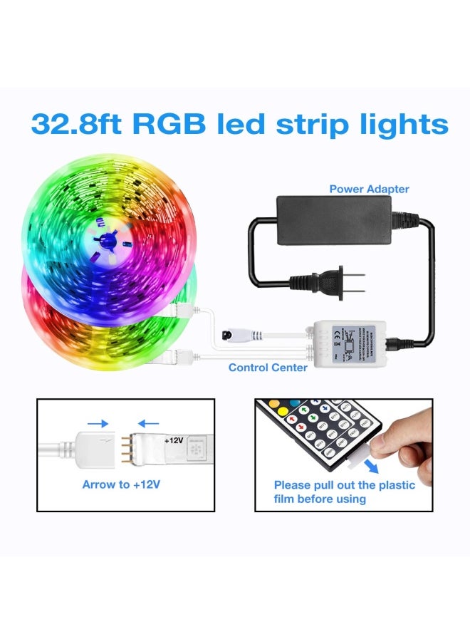 DAYBETTER - Daybetter Led Strip Lights 32.8Ft Kit With Remote And Power Supply Color Changing - Image 1