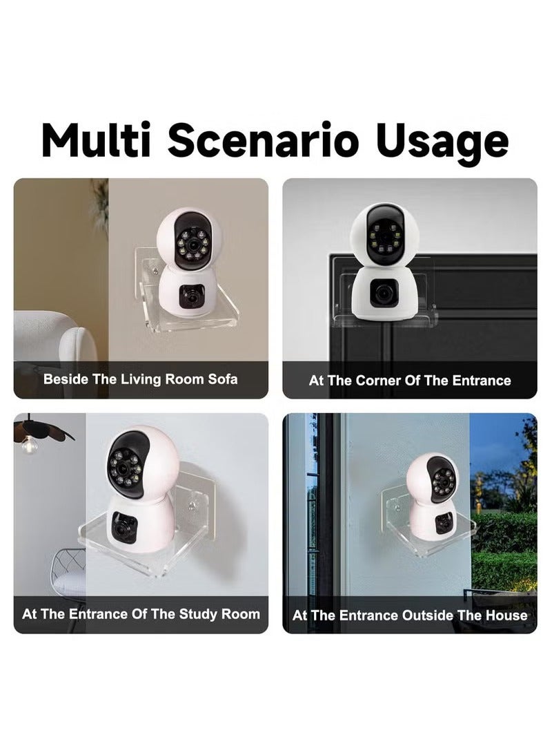 Arabest 2PCS Camera Wall Mount for Indoor Security Camera, Speakers, Baby Monitors ，Universal Adhesive Shelf Easy to Install No drill，with Cable Clamp, Level, with Baffle Protection, Non-Slip.  - Image 2
