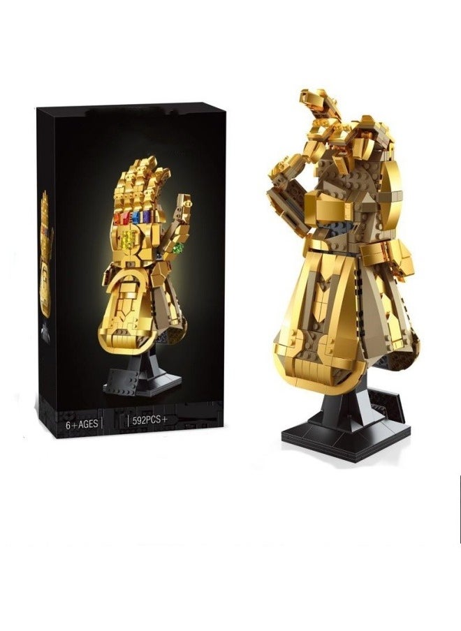 General Avengers Marvel Slayer Infinite Gloves Small Particle Building Blocks Toys Children's Educational Game Accessories Assembled Game Gifts for Family and Friends  - Image 2