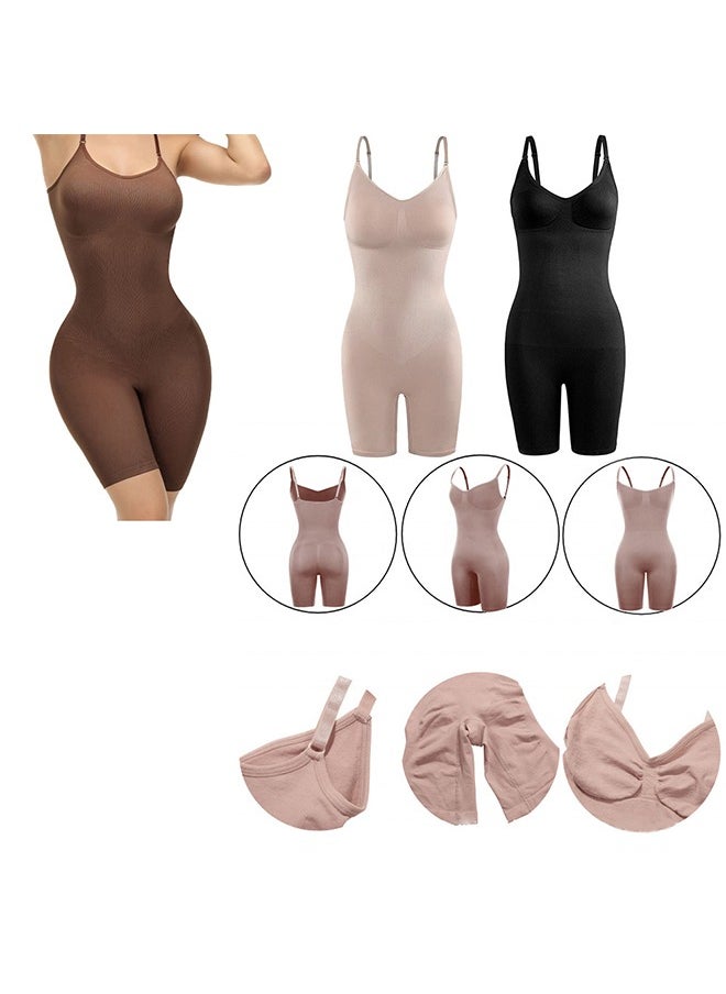Ocean Bodysuit for Women Tummy Control Shapewear Mid-Thigh Seamless Full Body Shaper, Tummy Control Shapewear Slim Shaper Hip Lift Body Shaper, Suitable for Daily Life and Exercise, Complexion - Image 2