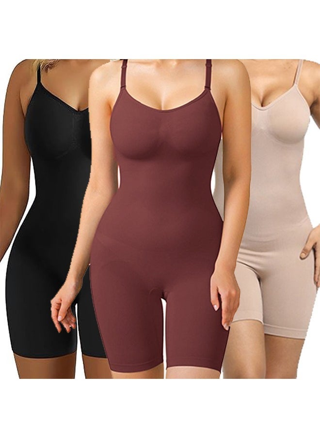 Ocean Bodysuit for Women Tummy Control Shapewear Mid-Thigh Seamless Full Body Shaper, Tummy Control Shapewear Slim Shaper Hip Lift Body Shaper, Suitable for Daily Life and Exercise, Complexion - Image 3