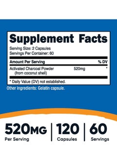 Nutricost Activated Charcoal 1 Bottle  - Image 2