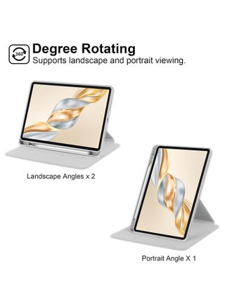 Rotating Case Compatible with Honor Pad X9a/X9 Pro 11.5 Inch 2025 with Pen Holder, 360 Degree Rotation Protective Stand Shockproof Cover Clear Back,Grey - view 5