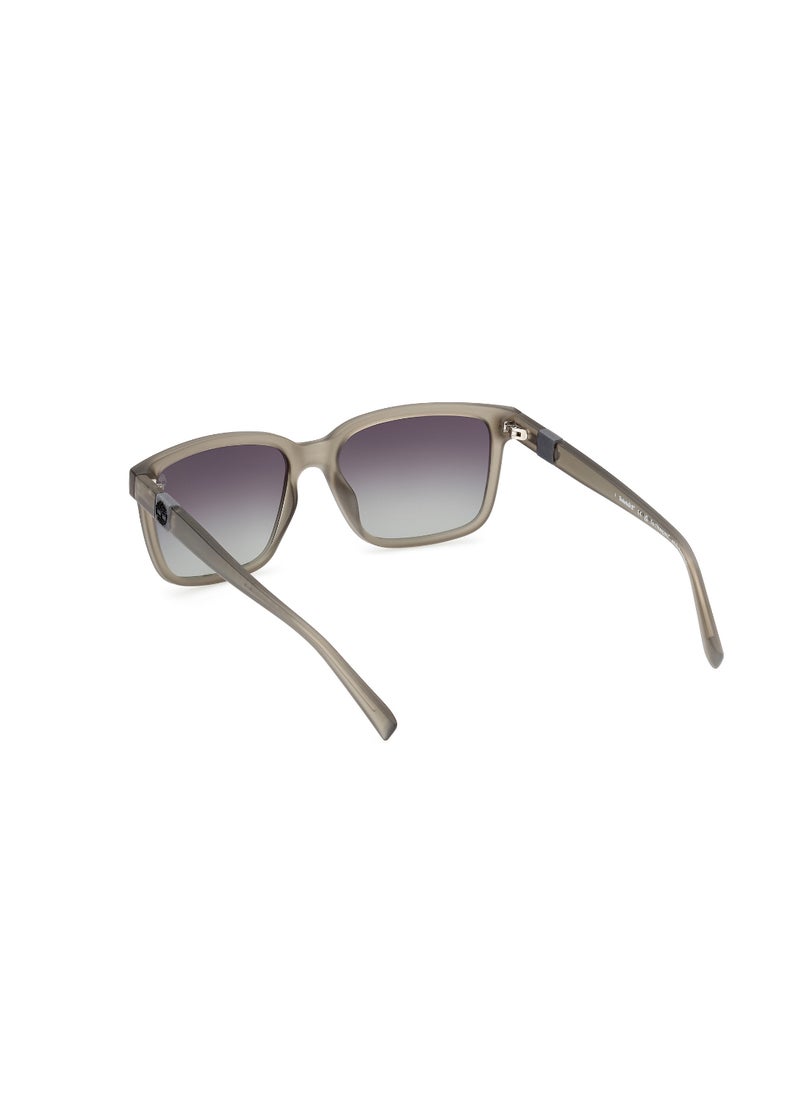 Timberland Men's Polarized Square Shape Plastic Sunglasses TB9322-H97D57 - Lens Size: 57 Mm - Matte Dark Green  - Image 4
