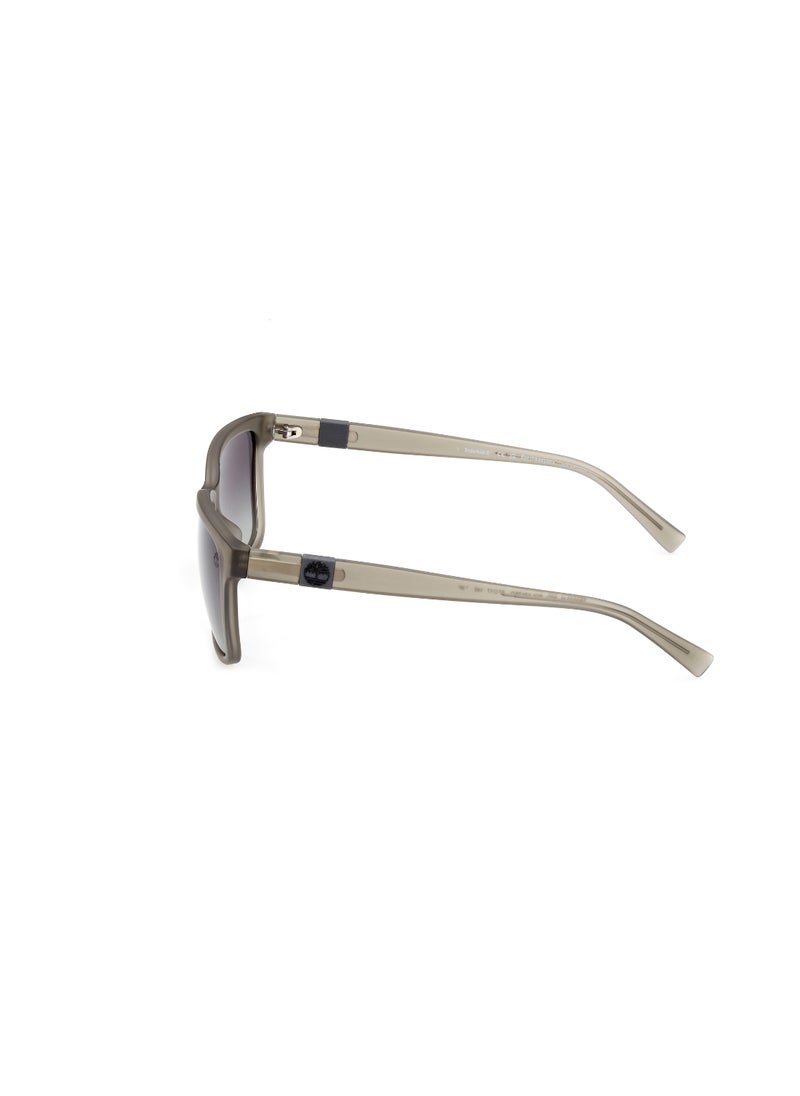 Timberland Men's Polarized Square Shape Plastic Sunglasses TB9322-H97D57 - Lens Size: 57 Mm - Matte Dark Green  - Image 3
