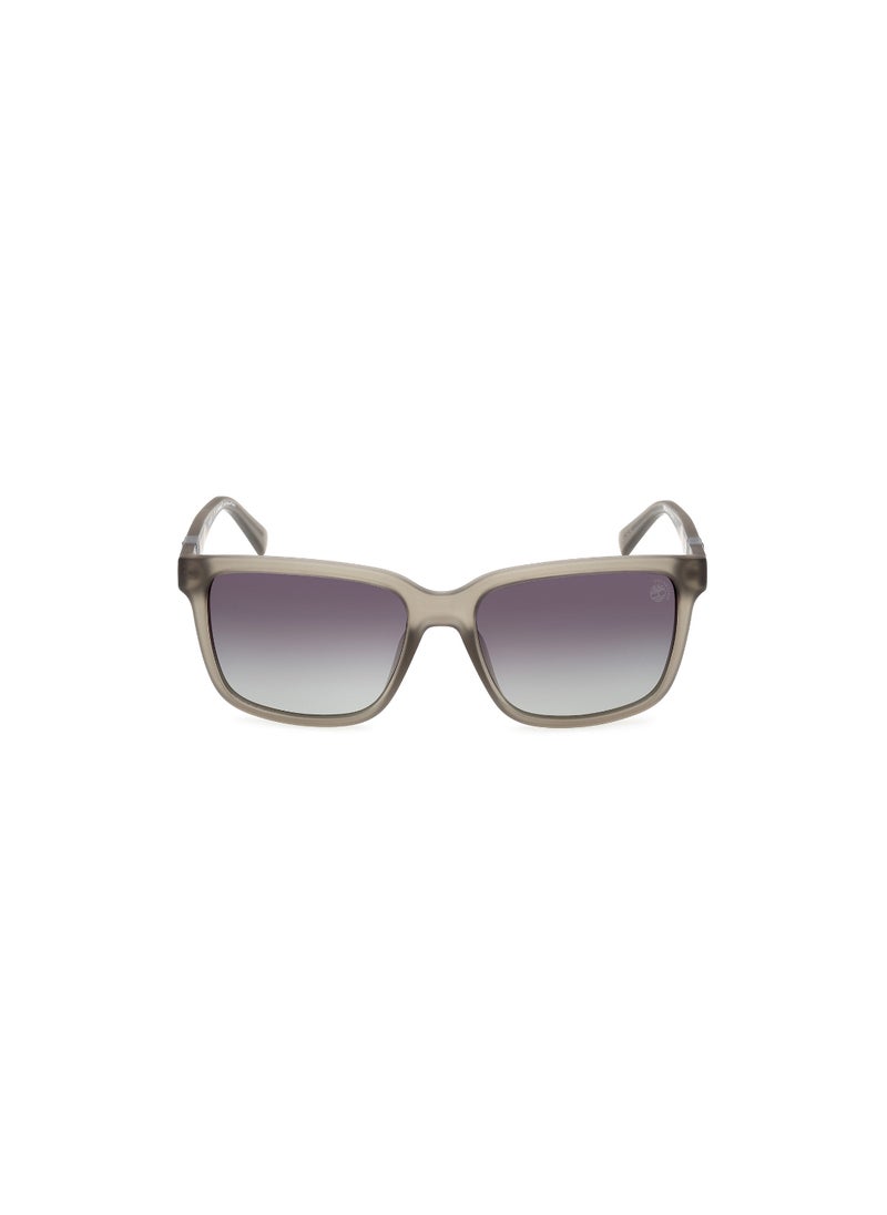 Timberland Men's Polarized Square Shape Plastic Sunglasses TB9322-H97D57 - Lens Size: 57 Mm - Matte Dark Green  - Image 2