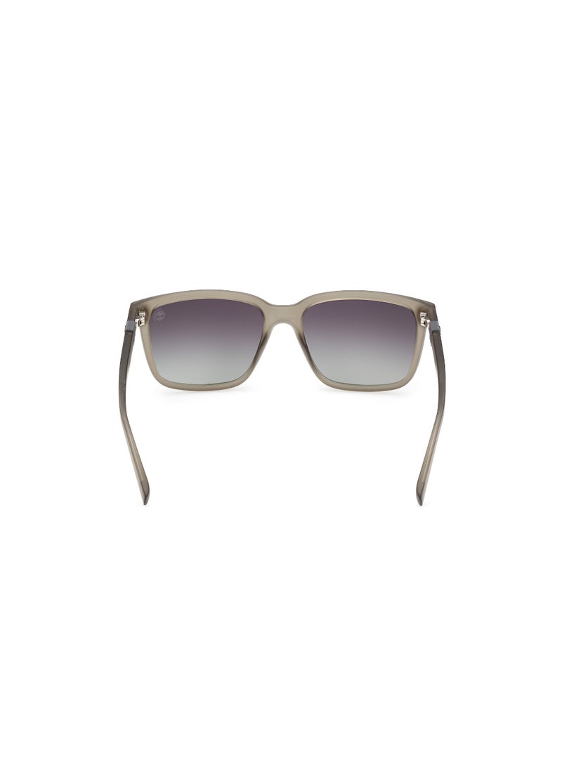 Timberland Men's Polarized Square Shape Plastic Sunglasses TB9322-H97D57 - Lens Size: 57 Mm - Matte Dark Green  - Image 5