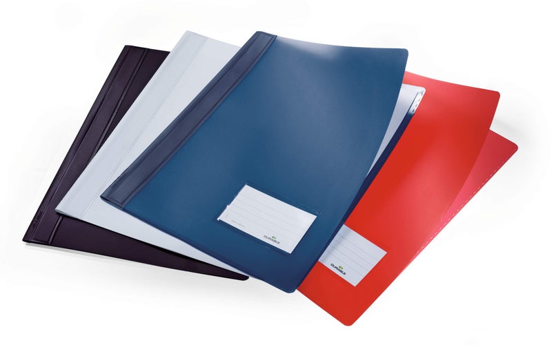 Durable DURALUX® File Folder A4 Organizer | Loose-Leaf Binder A4+, Translucent – Tear-Resistant Plastic-Coated Filing Mechanism, Removable 80 mm Rail, Back Pocket, Holds 100 Sheets - Image 5