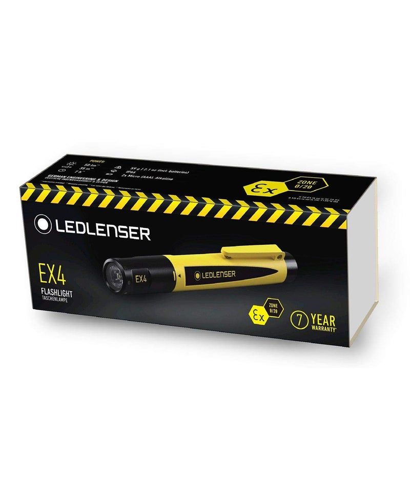 LEDLENSER EX4 Intrinsically Fire Safe Flashlights LED Configuration1 x Power LED Luminosity1MAX 50 lm MIN 50 lm Lighting Range MAX 35 m MIN 35 m Rechargeable No Industrial - Image 2