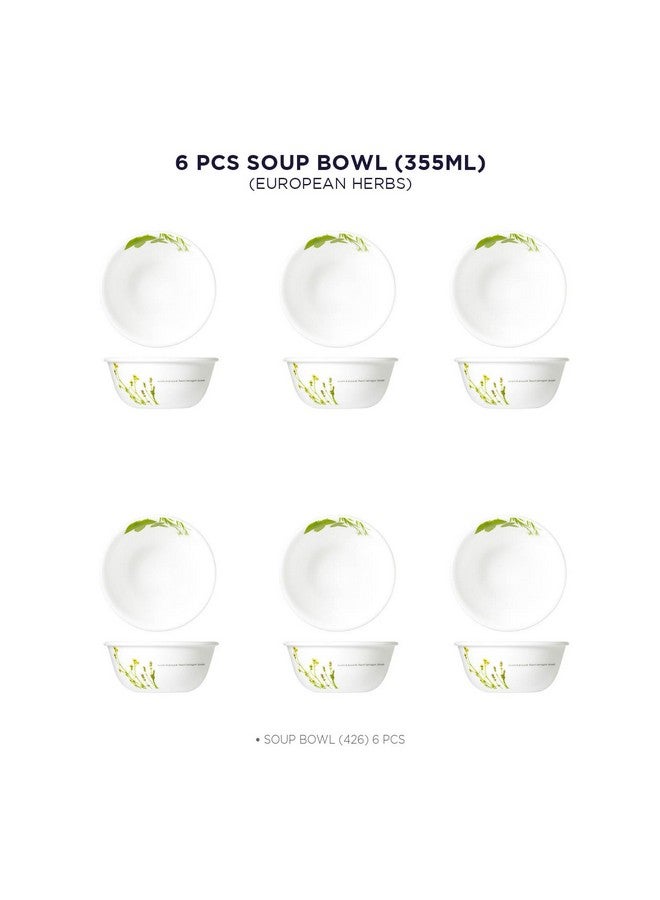 Corelle مجموعة كوريلي آسيا أعشاب أوروبية 355 مل وعاء حساء عبوة من 6 - Image 3