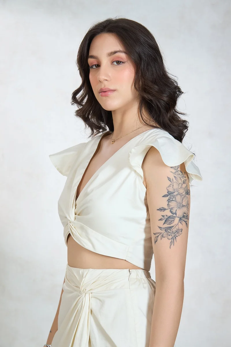 Virgio VIRGIO Cotton Stretch Front Knot Top