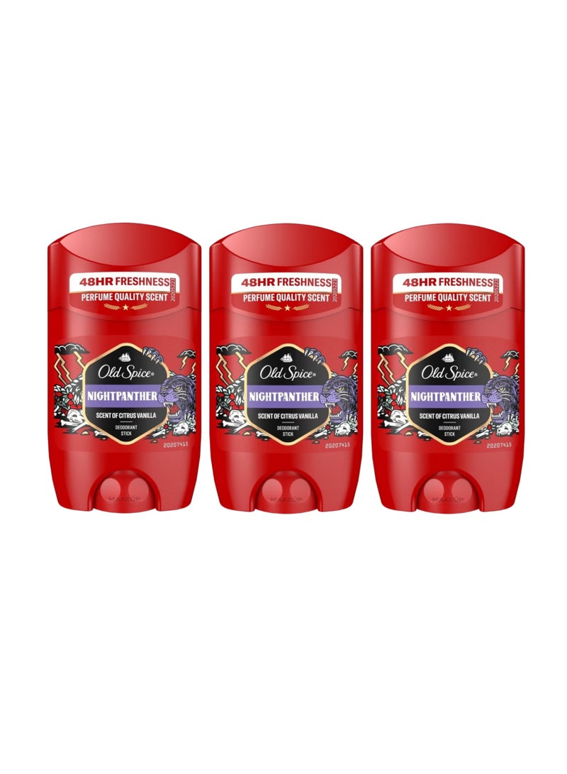 Old Spice Nightpanther Deodorant Stick 50ml (Pack of 3pcs)  - Image 1