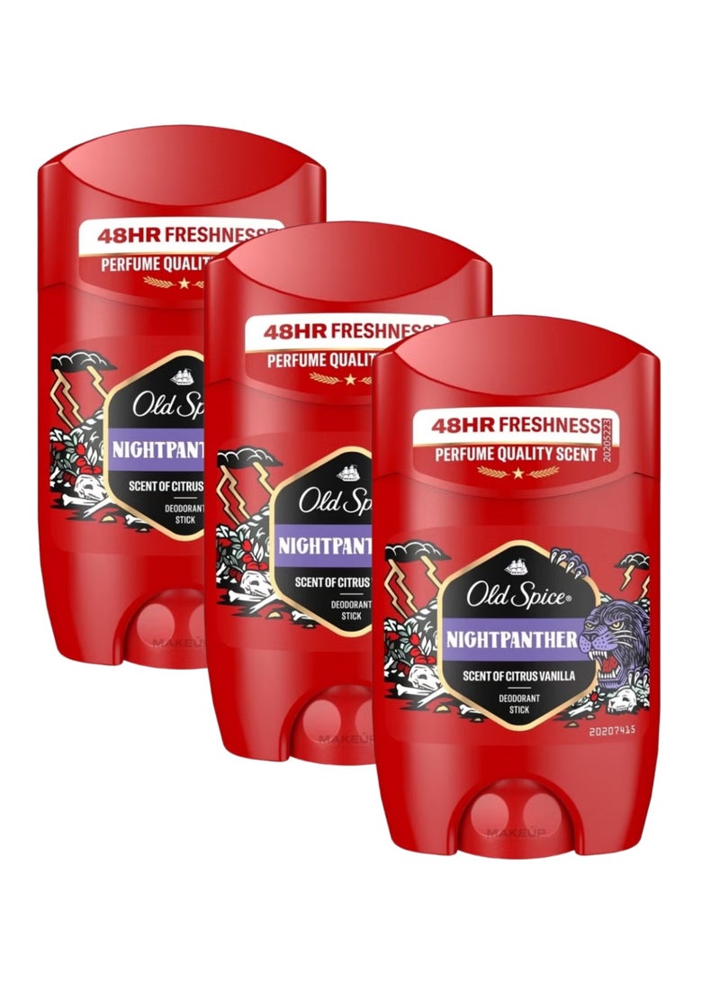 Old Spice Nightpanther Deodorant Stick 50ml (Pack of 3pcs)  - Image 2