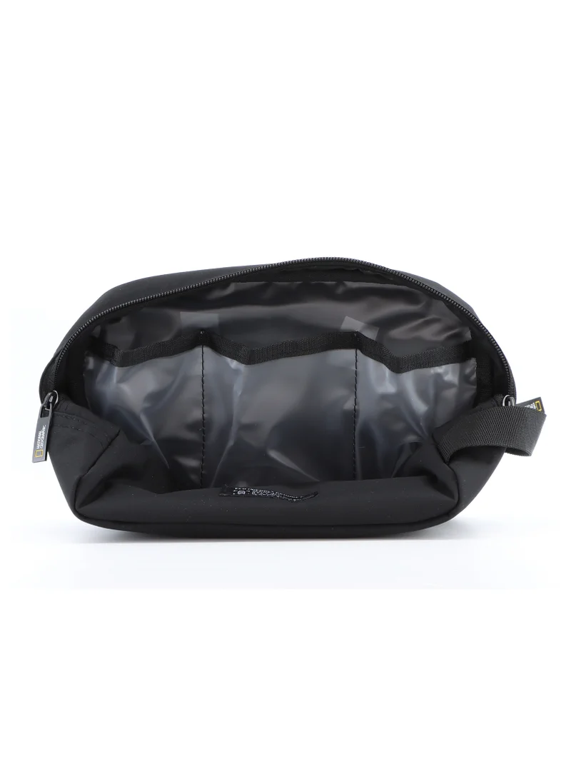 ناشيونال چيوغرافيك National Geographic Mutation Toiletry Bag Black, Travel Pouch, Everyday Kit, Portable Organizer Sustainable Bag for Men and Women, School Travel College