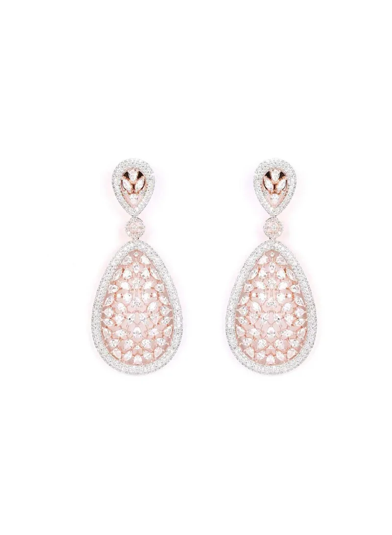 Priyaasi Rose Contemporary Drop Earrings