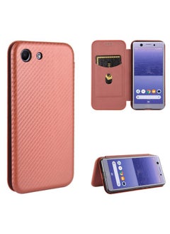 Case Cover For For Sony Xperia Ace Carbon Fiber Texture Horizontal Flip TPU + PC + PU Leather Case with Card Slot(Brown)