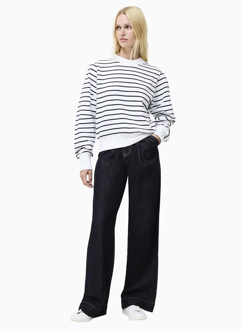 French Connection Sunday Sweat Striped Sweatshirt