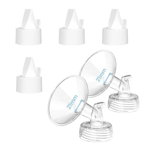 CubCare Flange Inserts for Spectra Spectra Replacement Pump Parts for S1S29 Plus Not Original Accessories Breast Pump Parts Include 2Pack 21MM Flanges and 4Pack Duckbill Valves - Image 1