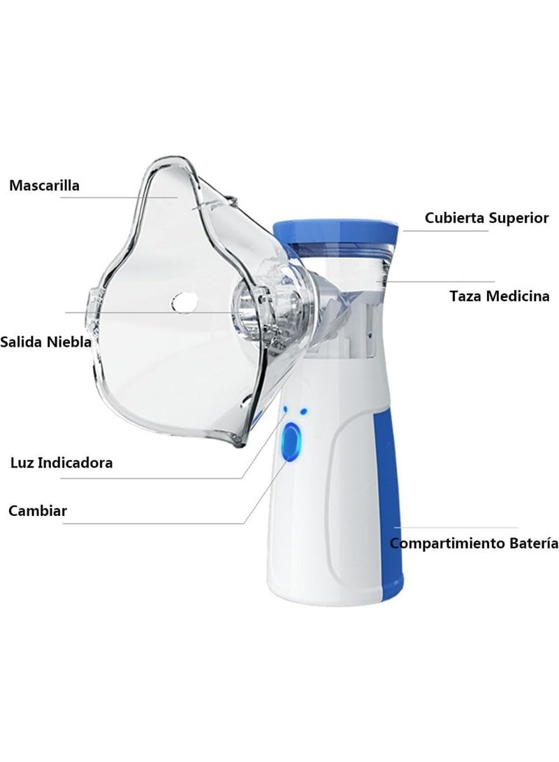 Handheld Mini Steam Inhaler - Portable Mesh Nebulizer for Adults & Kids - High Precision Atomization for Home & Travel Use - Image 2