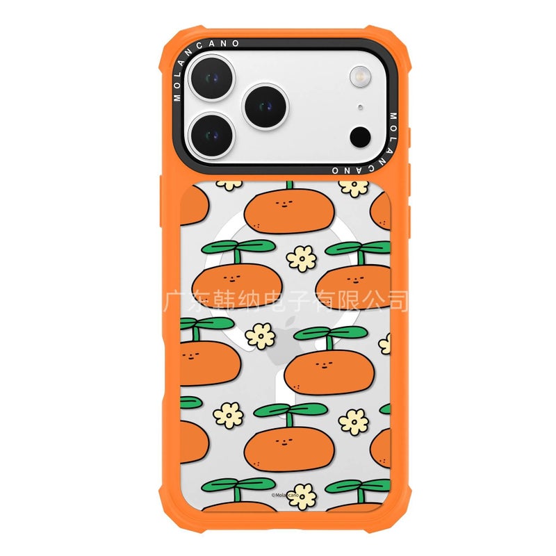 MagSafe Case | Acrylic | Strong Magnetic | Orange | Drop Protection | Shockproof Cover for iPhone 17 / 17 Air / 17 Pro / 17 Pro Max - Image 1
