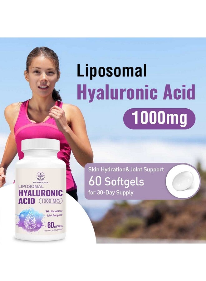 Sambugra Liposomal Hyaluronic Acid 1000mg, High BioavailabilityHyaluronic Acid Capsules, Dietary Supplement Support Skin and Bones, 60 Capsules - Image 2