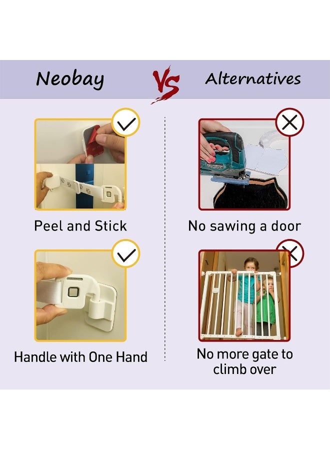 Neobay Child Proof Door Lock with Adjustable Door Strap and Latch - Image 5