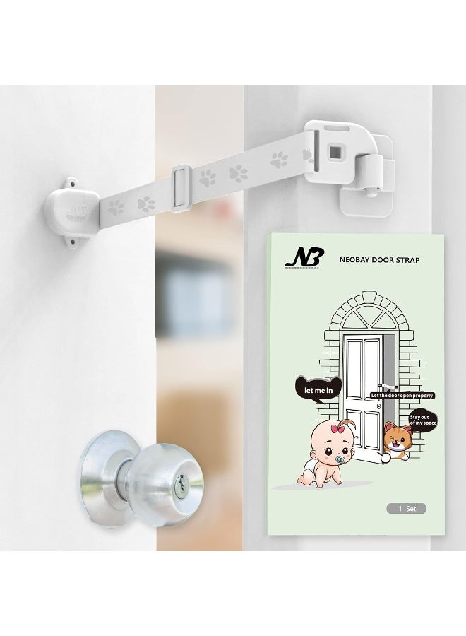 Neobay Child Proof Door Lock with Adjustable Door Strap and Latch - Image 1