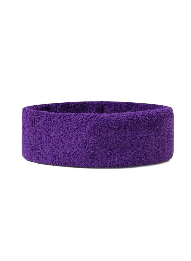 MIAIULIA Sweatbands (Headband/Wristband Set) for Working Out,80's Costume Party (Purple, OneSize) - Image 4