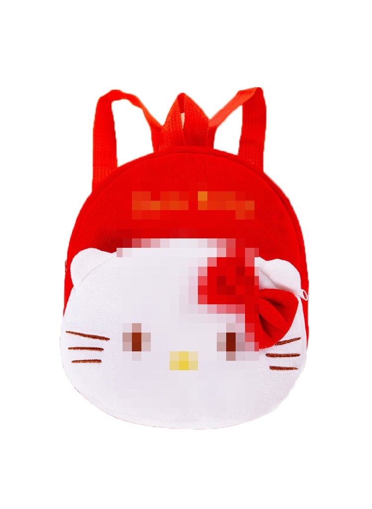 Generic Cute Toddler Plush Backpack Cartoon Schoolbag Red KT 
